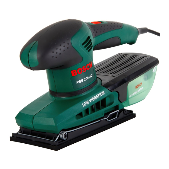 Bosch PSS 200 A Manuales