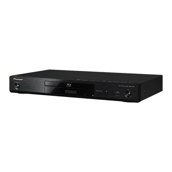 Pioneer BDP-160-K Manual De Instrucciones