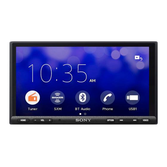 Sony XAV-AX7000 Guia De Ayuda