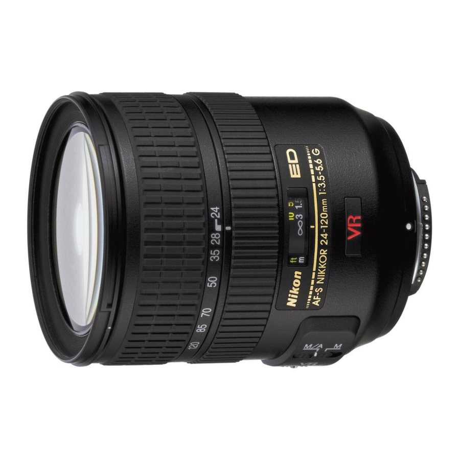 Nikon AF-S VR Zoom-Nikkor ED 24-120mm f/3.5-5.6G IF Manual De Instrucciones