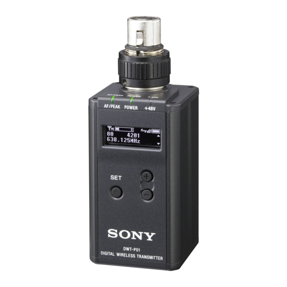 Sony DWT-P01 Manual De Instrucciones