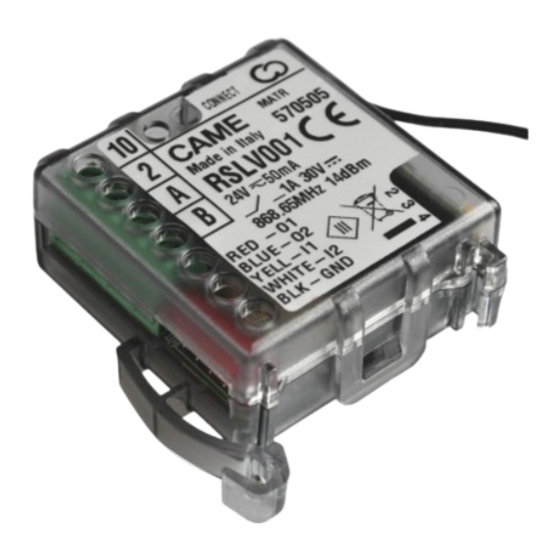 CAME 806SA-0040 Manual De Instrucciones