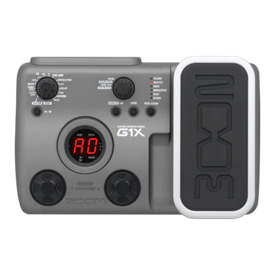 Zoom G1 Manual De Instrucciones