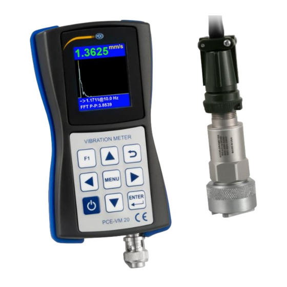 PCE Instruments PCE-VM 20 Manual De Instrucciones