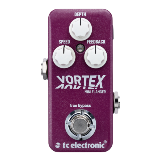 TC Electronic VORTEX MINI FLANGER Guia De Inicio Rapido