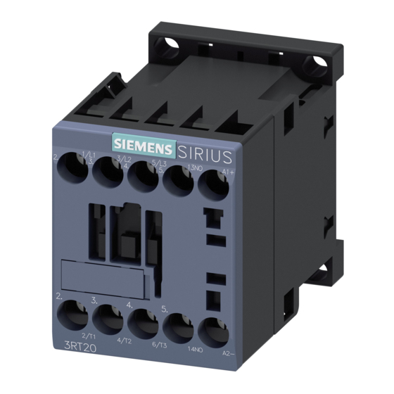 Siemens 3RT2.1 Serie Instructivo
