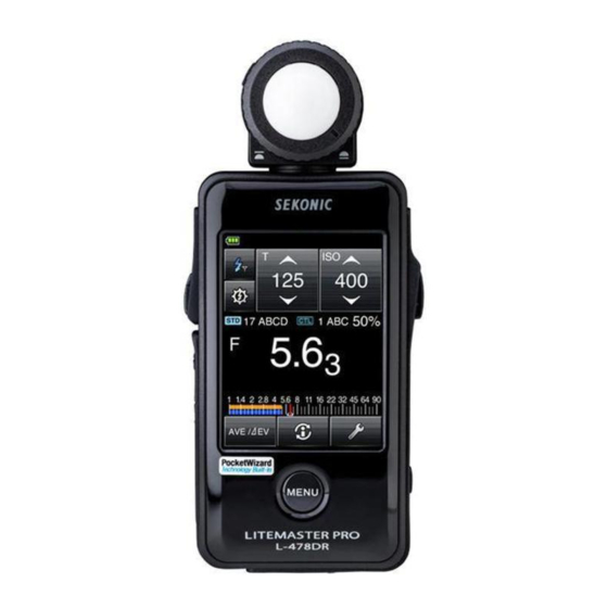 Sekonic LITEMASTER PRO L-478 Serie Guía De Inicio