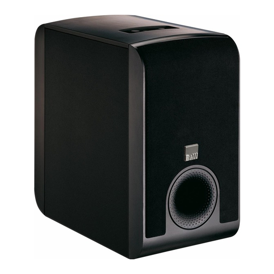 Bowers & Wilkins AS1 Manuales