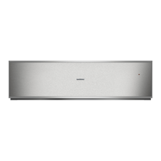 Gaggenau WS 482 Manual De Instrucciones