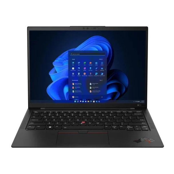 Lenovo ThinkPad X1 Carbon Gen 11 Guia Del Usuario
