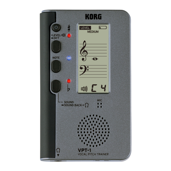 Korg VPT-1 Manual Del Usuario