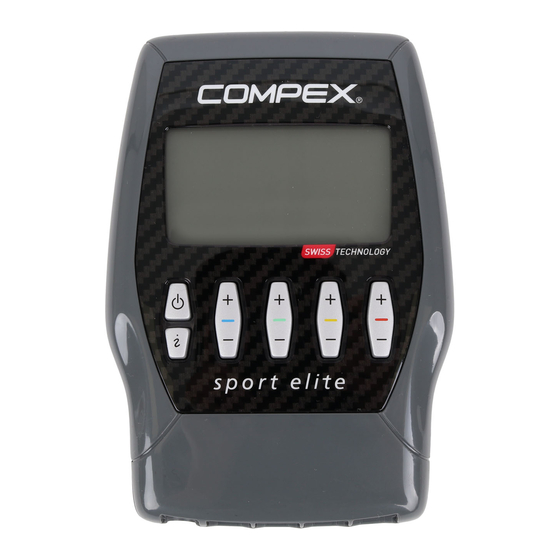 Compex sport elite Manual De Instrucciones