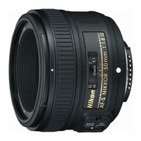 Nikon AF-S NIKKOR 50mm f/1.4G Manual Del Usuario
