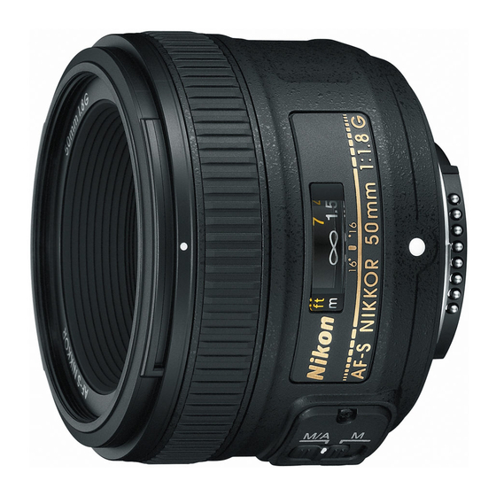 Nikon AF-S NIKKOR 50mm f/1.4G Manual Del Usuario