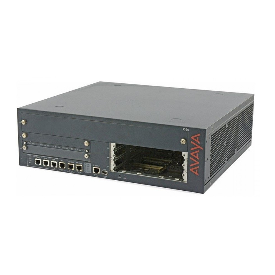 Avaya G350 Inicio Rápido De La Instalación