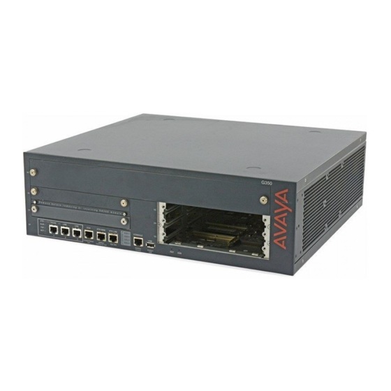 Avaya G350 Inicio Rápido Para La Instalación