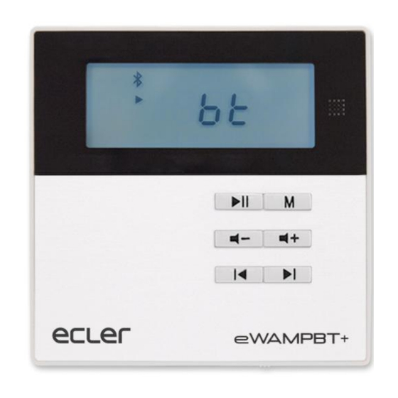 Ecler essentials eWAMPBT+ Manual De Usuario