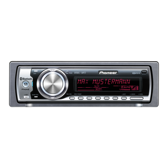 Pioneer DEH-P65BT Manual De Operación