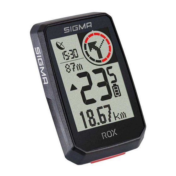 Sigma ROX 2.0 Manual De Instrucciones