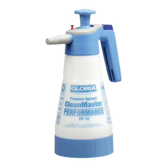 Gloria CleanMaster PERFORMANCE PF 12 Instrucciones De Uso