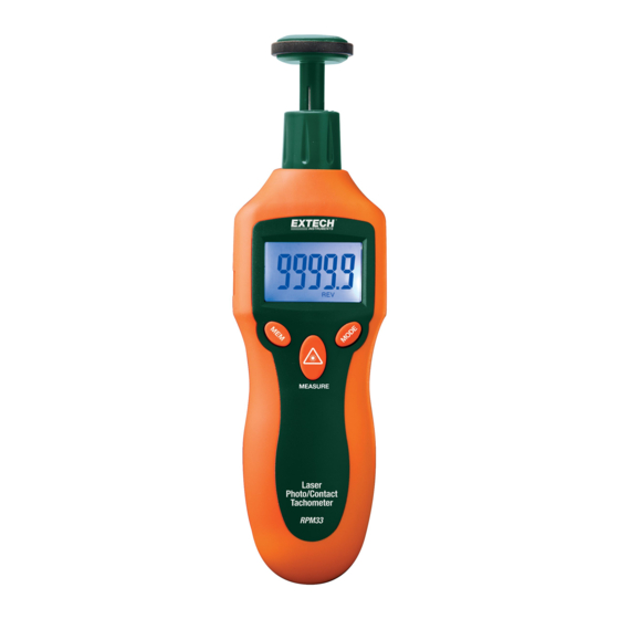 Extech Instruments RPM33 Guia Del Usuario