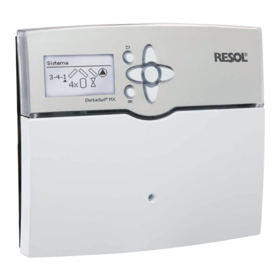 Resol DeltaSol MX Manual Para El Instalador Especializado