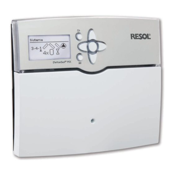Resol DeltaSol MX Manual Para El Instalador Especializado