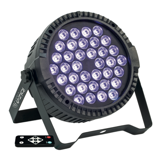 Ibiza Light THINPAR-36X3-UV Manual De Instrucciones