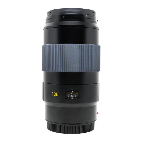 Leica SUMMARIT-S 1:3.5/180mm ASPH. Manual De Instrucciones