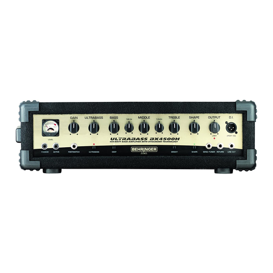 Behringer ULTRABASS BX4500H Manual De Uso