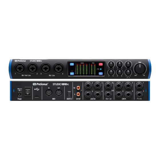 PRESONUS Studio 1810c Manual Del Usuario