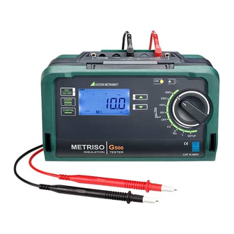 Gossen MetraWatt METRISO G1000 Instrucciones De Servicio