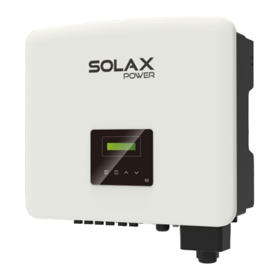 SolaX Power X3-PRO G2 Serie Manual De Usuario