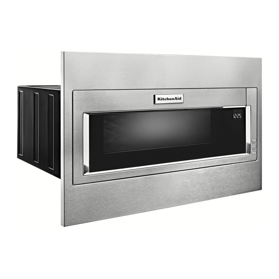 KitchenAid KMBT5511 - Microondas empotrado de bajo perfil de 1000 vatios con manual del kit de molduras estándar