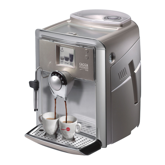 Gaggia PLATINUM VISION Manuales