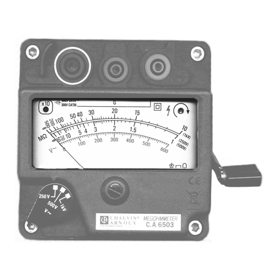 Chauvin Arnoux AEMC 6503 Manual De Instrucciones