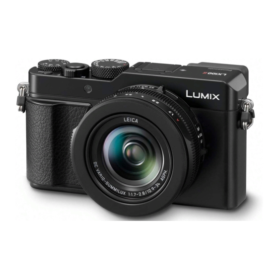 Panasonic Lumix DC-LX100M2 Instrucciones De Funcionamiento