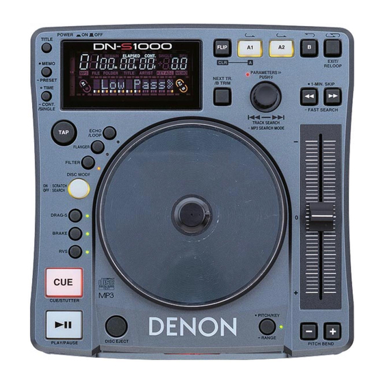 Denon DN-S1000 Instrucciones De Operación