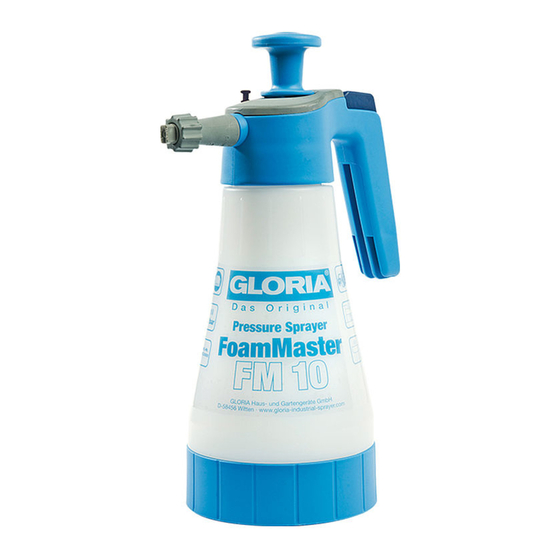 Gloria FoamMaster FM 10 Instrucciones De Uso