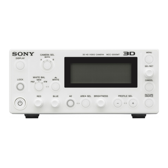 Sony MCC-3000MT Manual Del Usuario