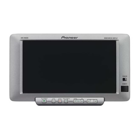 Pioneer AVD-W6010 Manual Del Usuario