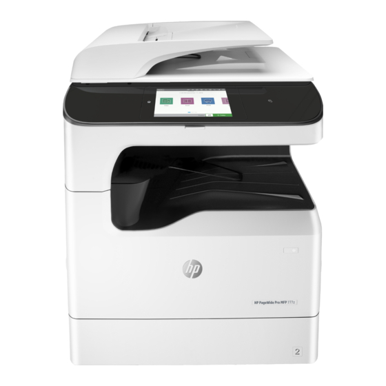 HP PageWide MFP P777 Serie Manuales