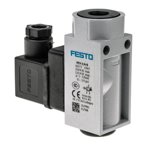 Festo PEV-1/4-B Instrucciones De Utilizacion