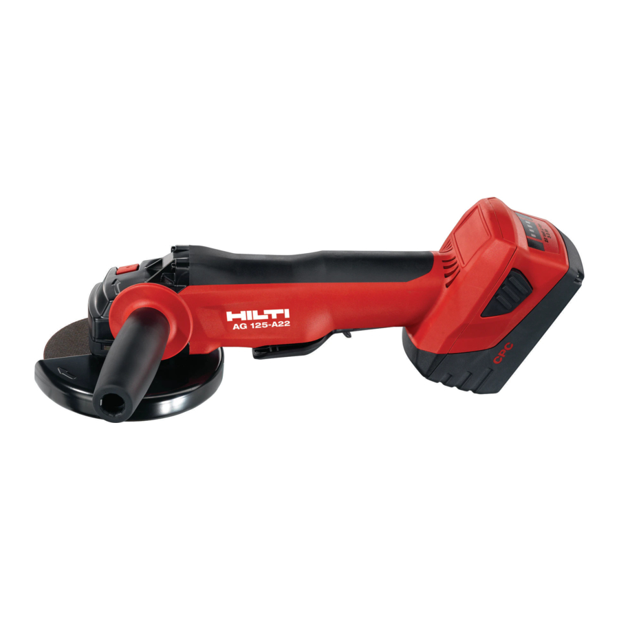 Hilti AG 125-A22 Manual Del Usuario