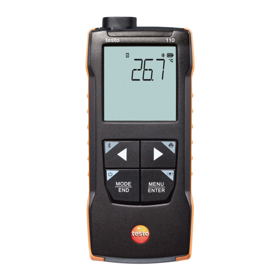 testo 110 Manual De Instrucciones