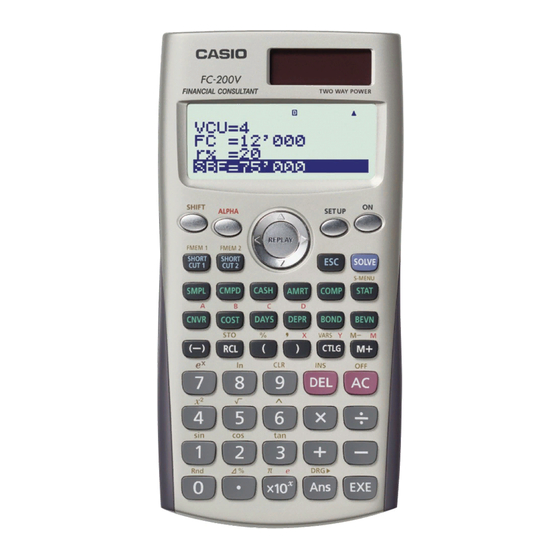 Casio FC-200V Manuales