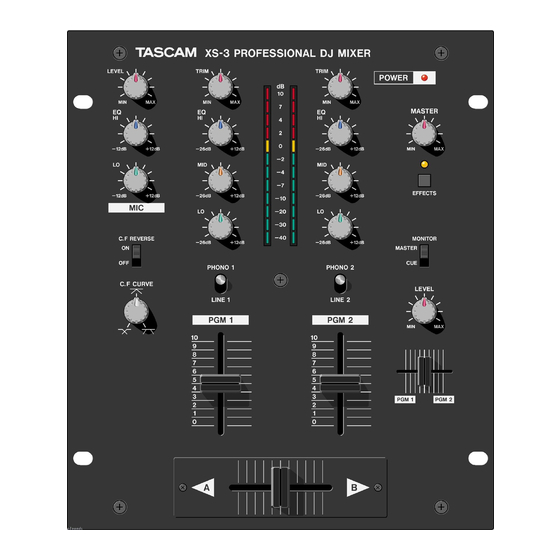Tascam XS-3 Manual Del Usuario