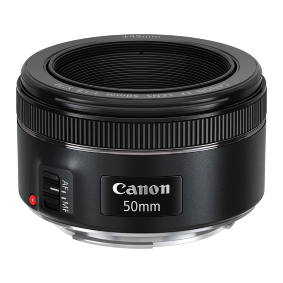 Canon EF50mm f/1,8 STM Manual De Instrucciones