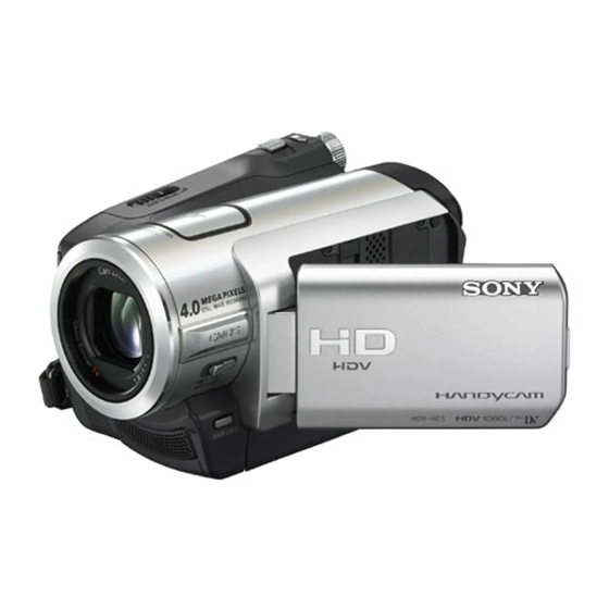 Sony HANDYCAM HDR-HC5E Manual De Instrucciones