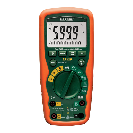 Extech Instruments EX520 Manual Del Usuario